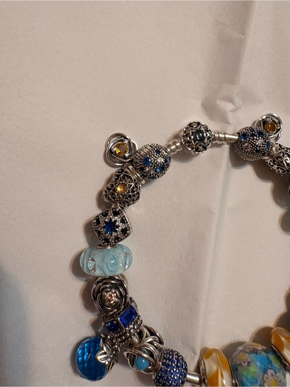 Pandora bracelet with Pandora and Elfbeads - Picture 2 of 5
